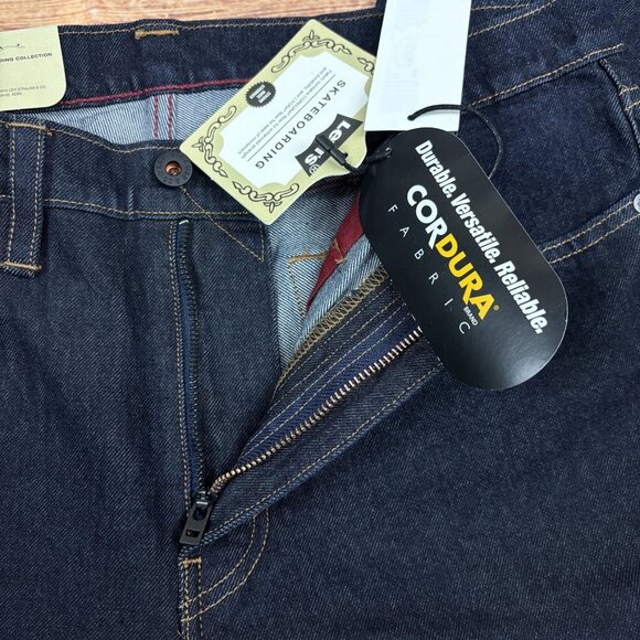 Levis 511 Slim Fit Skateboarding Jeans 34x30 Cordura Fabric Rigid Indigo - Picture 11 of 16